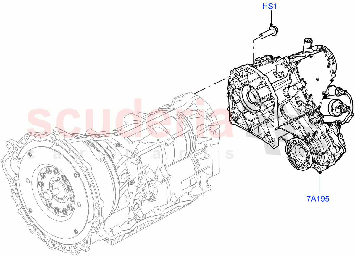 Transfer Drive Case (Nitra Plant Build) (With 1 Speed Transfer Case) ((V) FROMM2000001) of Land Rover Land Rover Discovery 5 (2017+) [2.0 Turbo Petrol AJ200P]
