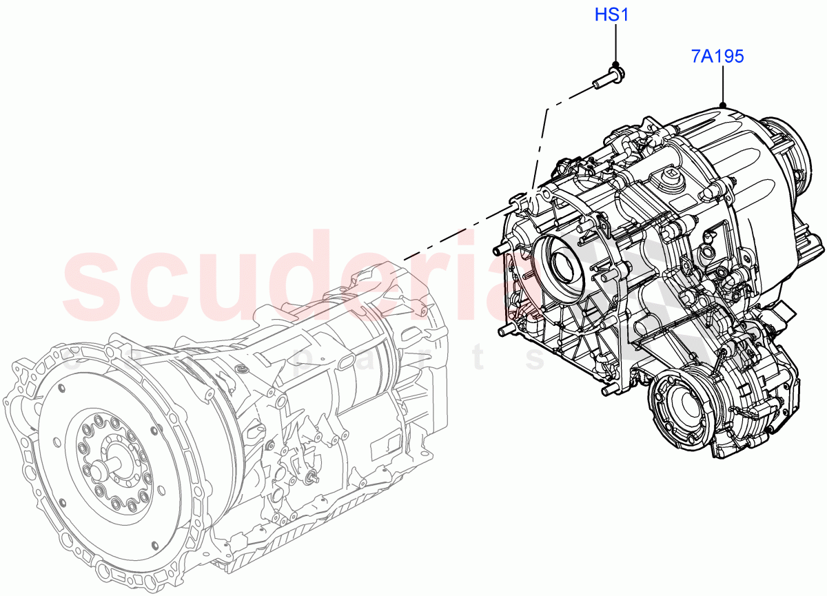 Transfer Drive Case (Nitra Plant Build) (With 2 Spd Trans Case With Ctl Trac) ((V) FROMM2000001) of Land Rover Land Rover Discovery 5 (2017+) [3.0 I6 Turbo Diesel AJ20D6]