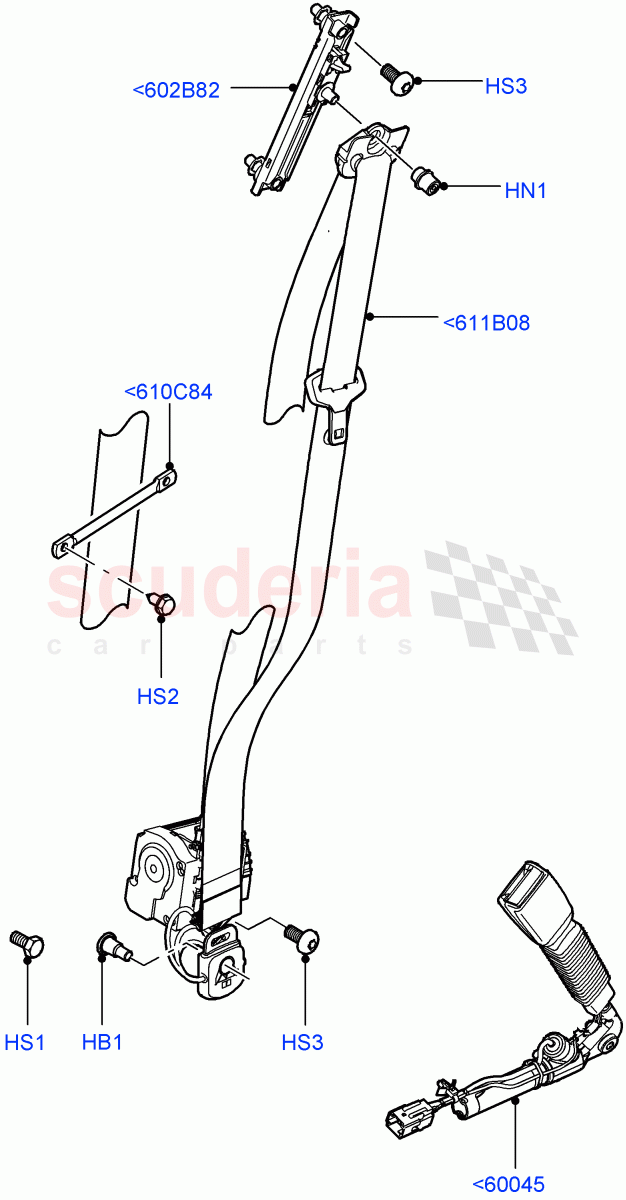 Front Seat Belts ((V) FROMAA000001) of Land Rover Land Rover Range Rover (2010-2012) [4.4 DOHC Diesel V8 DITC]