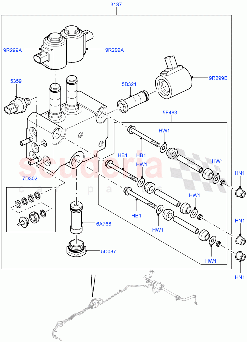 Active Anti-Roll Bar System (Valve Block) (With Roll Stability Control) ((V) FROMAA000001) of Land Rover Land Rover Range Rover Sport (2010-2013) [3.0 Diesel 24V DOHC TC]