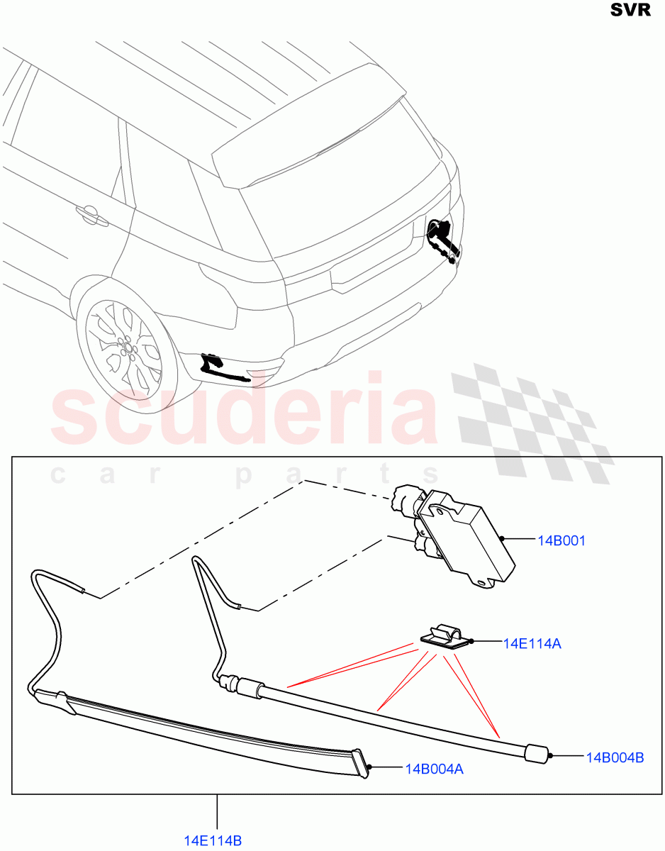 Vehicle Modules And Sensors (Gesture Tailgate System) (Tailgate - Hands Free, SVR Version, SVR) ((V) FROMGA000001) of Land Rover Land Rover Range Rover Sport (2014+) [2.0 Turbo Petrol GTDI]