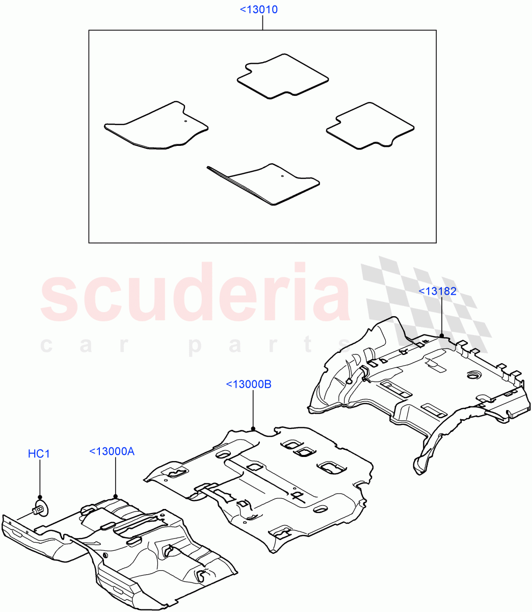 Floor Trim ((V) TO9A999999) of Land Rover Land Rover Range Rover Sport (2005-2009) [2.7 Diesel V6]