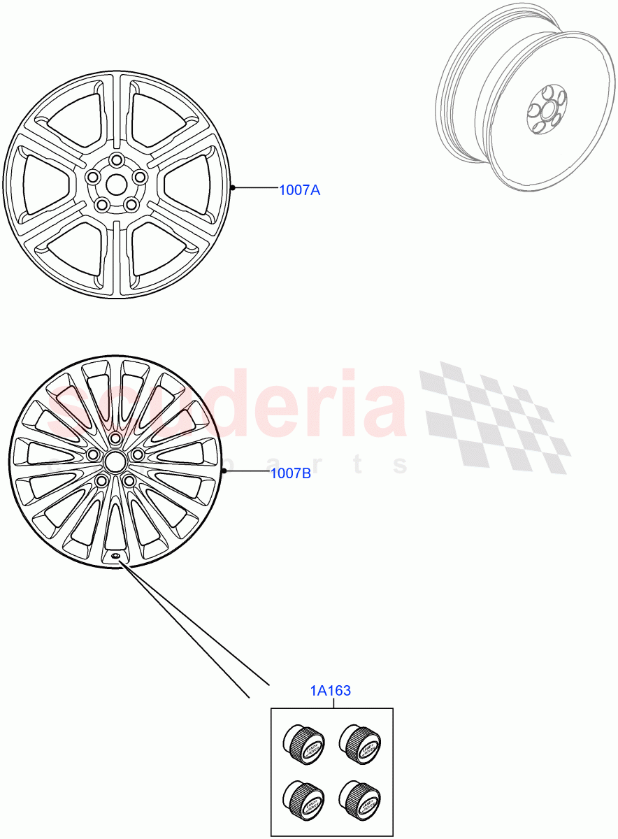 Wheels (Accessory) (Less Armoured) ((V) FROMAA000001) of Land Rover Land Rover Range Rover (2010-2012) [4.4 DOHC Diesel V8 DITC]