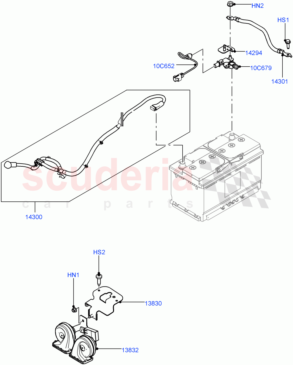 Battery Cables And Horn (Changsu (China)) ((V) FROMEG000001) of Land Rover Land Rover Range Rover Evoque (2012-2018) [2.0 Turbo Diesel]
