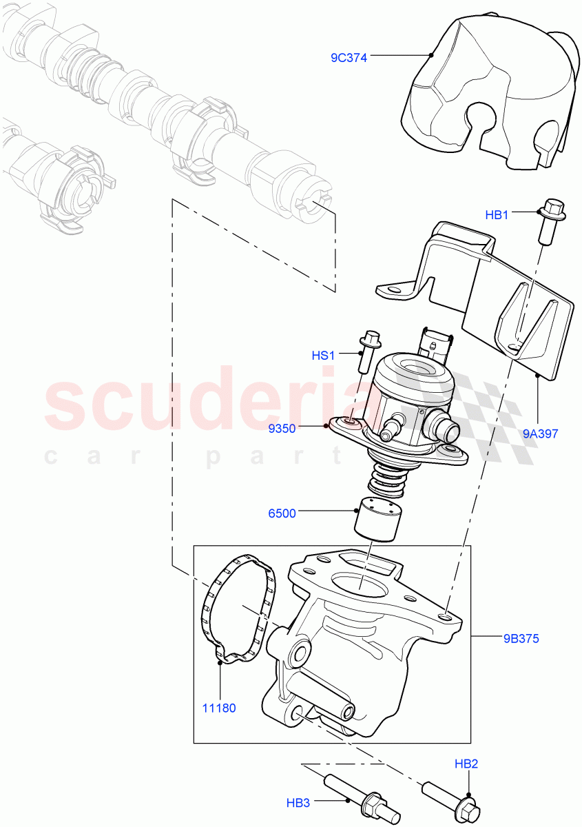 Fuel Injection Pump-Engine Mounted (2.0L 16V TIVCT T/C 240PS Petrol, Itatiaia (Brazil)) ((V) FROMGT000001) of Land Rover Land Rover Discovery Sport (2015+) [2.0 Turbo Petrol GTDI]