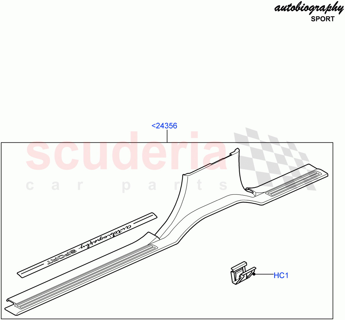 Side Trim (Autobiography Sales Badge) ((V) FROMAA000001) of Land Rover Land Rover Range Rover Sport (2010-2013) [5.0 OHC SGDI SC V8 Petrol]