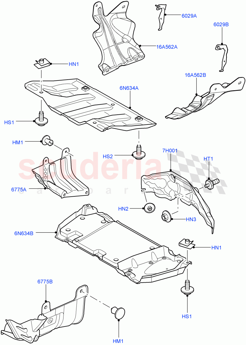 Splash And Heat Shields (Body) ((V) TO9A999999) of Land Rover Land Rover Range Rover Sport (2005-2009) [2.7 Diesel V6]
