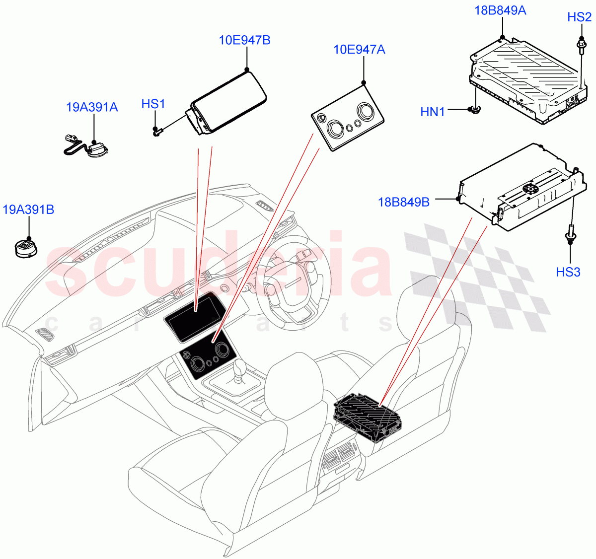 Audio Equipment - Original Fit (Halewood (UK)) of Land Rover Land Rover Range Rover Evoque (2019+) [1.5 I3 Turbo Petrol AJ20P3]