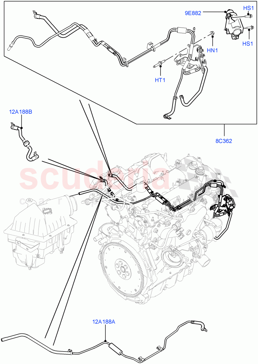 Vacuum Control And Air Injection (Turbocharger Vacuum Control) (2.0L 16V TIVCT T/C Gen2 Petrol, Halewood (UK)) ((V) FROMEH000001) of Land Rover Land Rover Range Rover Evoque (2012-2018) [2.0 Turbo Petrol GTDI]