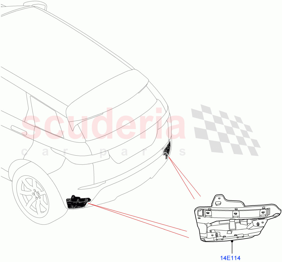 Vehicle Modules And Sensors (Tailgate - Hands Free, Itatiaia (Brazil)) of Land Rover Land Rover Range Rover Evoque (2019+) [2.0 Turbo Petrol AJ200P]