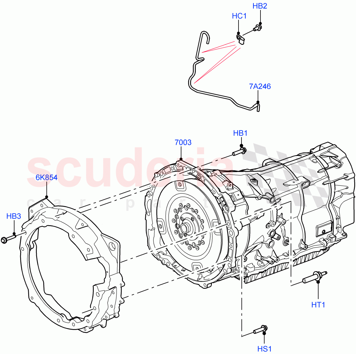 Auto Trans Assy & Speedometer Drive (2.0L 16V TIVCT T/C 240PS Petrol, 8 Speed Auto Trans ZF 8HP70 4WD) ((V) FROMFA627931) of Land Rover Land Rover Range Rover Sport (2014+) [3.0 DOHC GDI SC V6 Petrol]