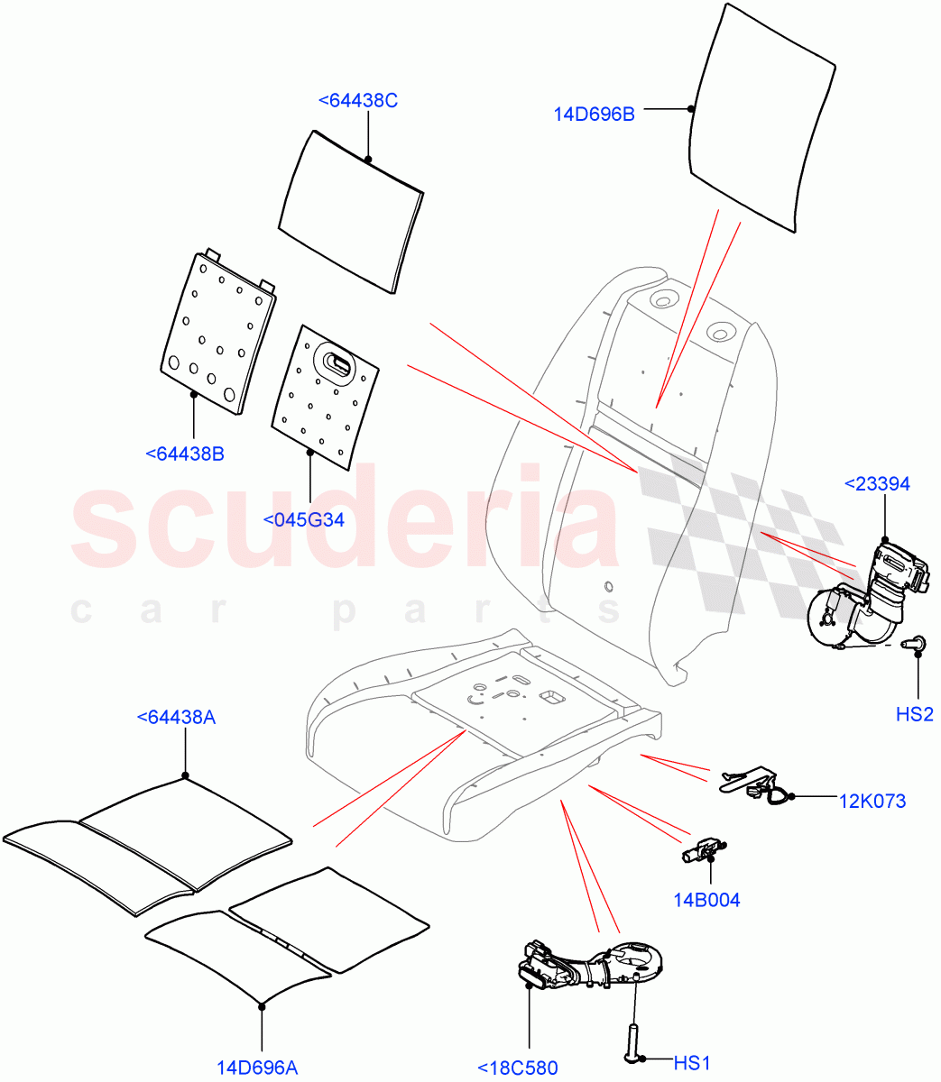 Front Seat Pads/Valances & Heating (Heating) (Halewood (UK)) of Land Rover Land Rover Range Rover Evoque (2019+) [2.0 Turbo Diesel AJ21D4]