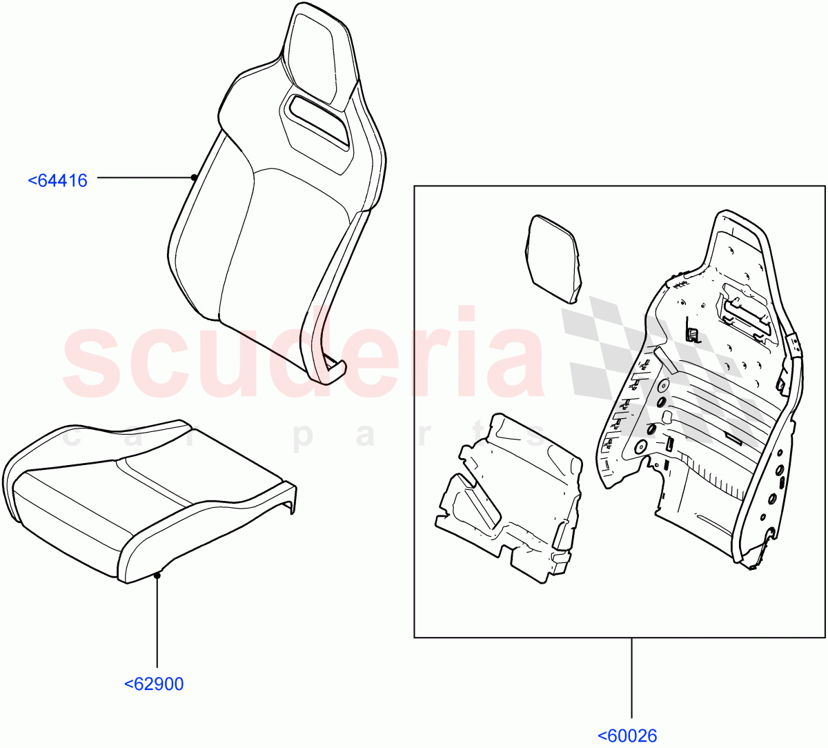 Front Seat Covers (Halewood (UK), Seat - Premium) ((V) FROMHH000001) of Land Rover Land Rover Range Rover Evoque (2012-2018) [2.0 Turbo Diesel]
