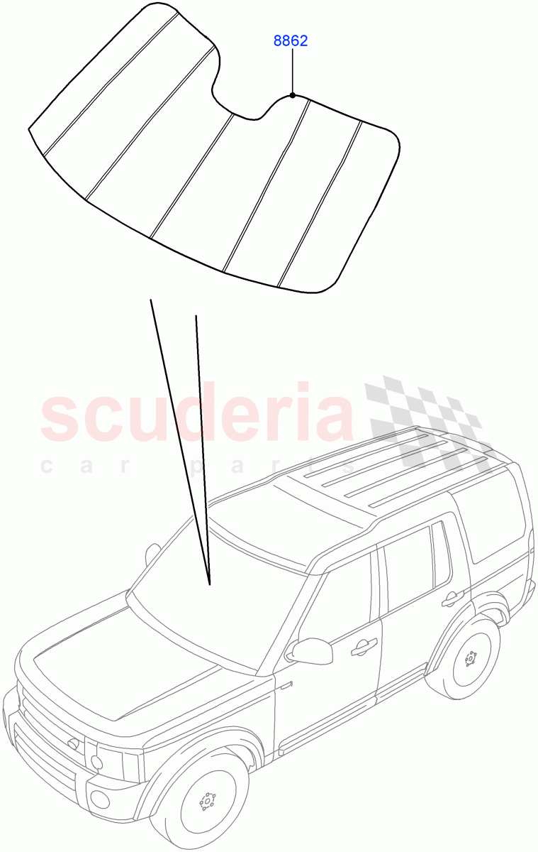 Sun Blinds (Accessory) ((V) FROMAA000001) of Land Rover Land Rover Discovery 4 (2010-2016) [3.0 DOHC GDI SC V6 Petrol]