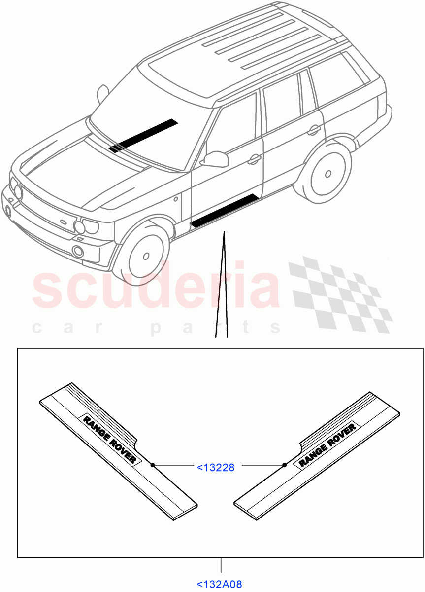 Door Sill Protection (Accessory) ((V) FROMBA000001) of Land Rover Land Rover Range Rover (2010-2012) [4.4 DOHC Diesel V8 DITC]