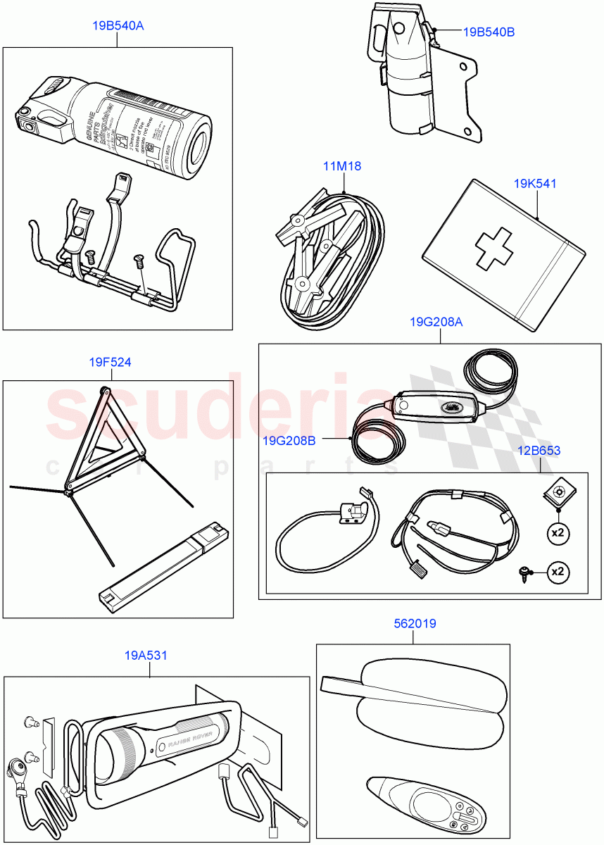 Emergency Equipment (Accessory) (Halewood (UK)) of Land Rover Land Rover Range Rover Evoque (2012-2018) [2.0 Turbo Petrol GTDI]