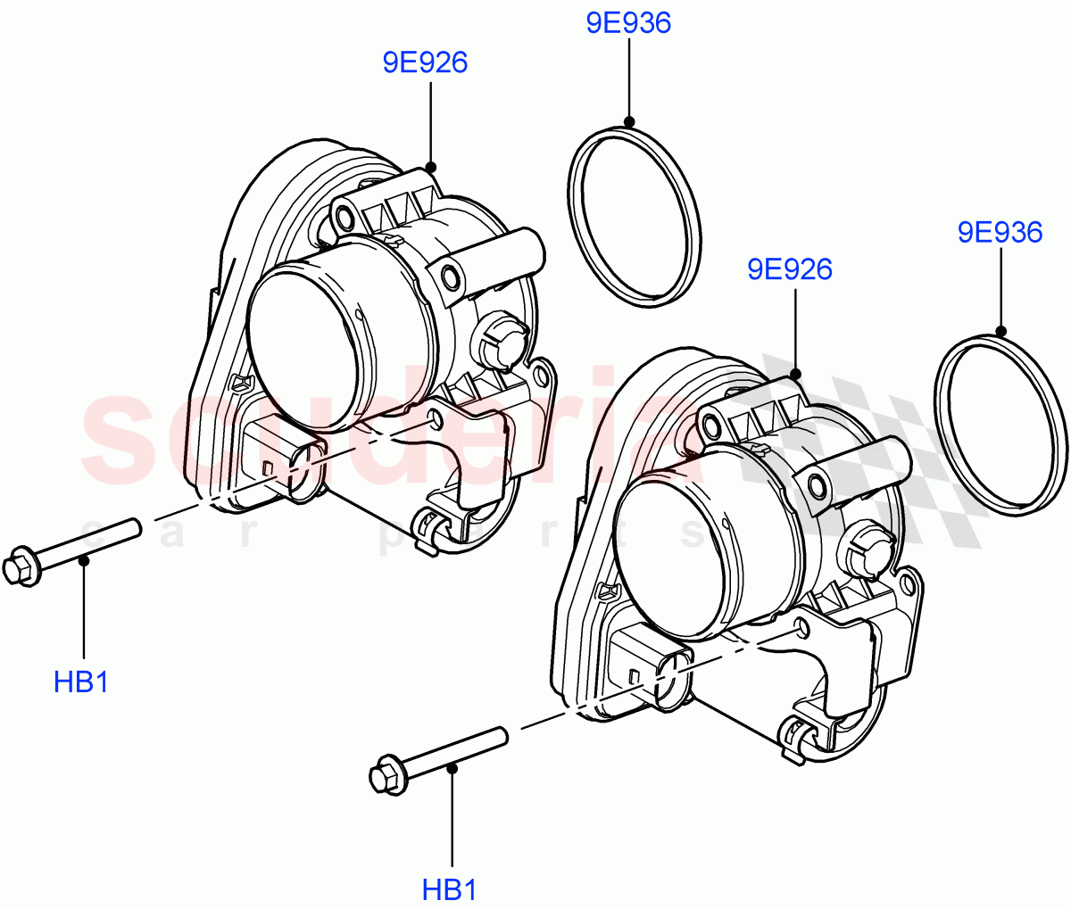 Throttle Housing (3.6L V8 32V DOHC EFi Diesel Lion) ((V) FROMAA000001) of Land Rover Land Rover Range Rover Sport (2010-2013) [3.6 V8 32V DOHC EFI Diesel]