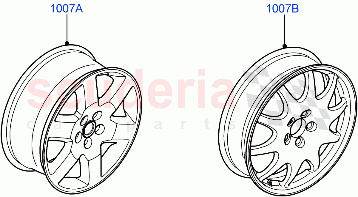 Wheels (For Spare Wheel) ((V) FROMAA000001) of Land Rover Land Rover Range Rover Sport (2010-2013) [5.0 OHC SGDI SC V8 Petrol]