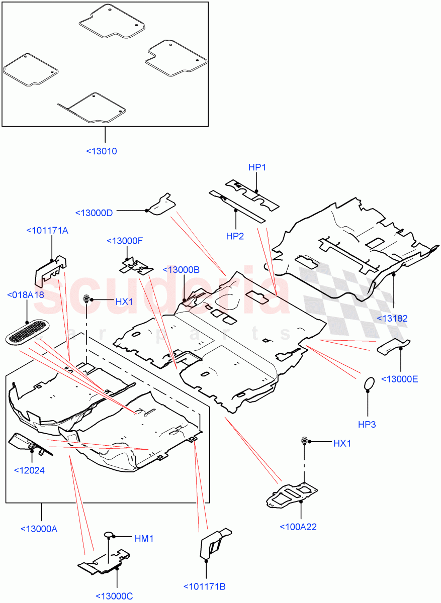 Floor Trim (Changsu (China)) ((V) FROMFG000001) of Land Rover Land Rover Discovery Sport (2015+) [2.0 Turbo Petrol GTDI]