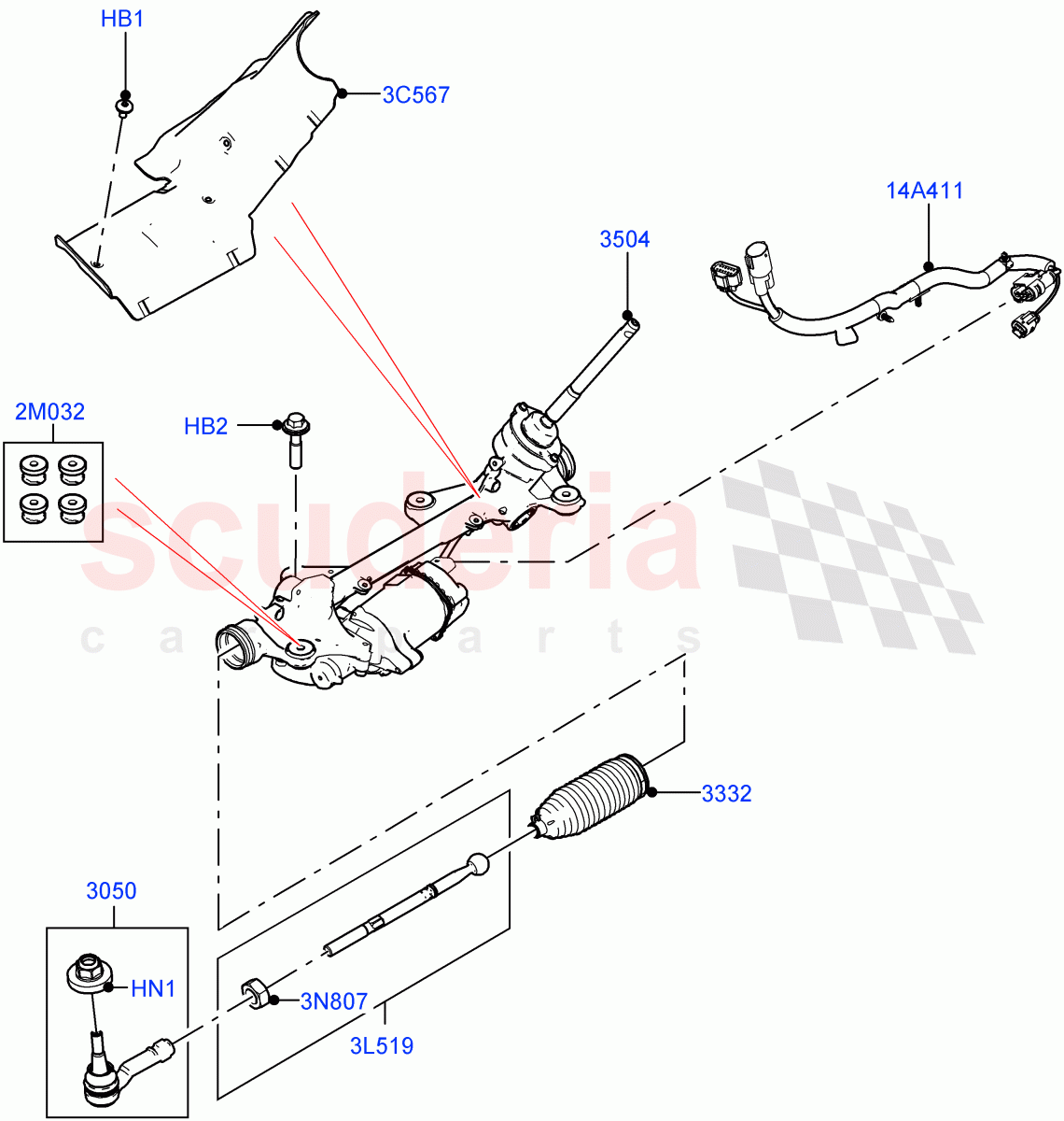 Steering Gear (Changsu (China)) ((V) FROMKG446857) of Land Rover Land Rover Discovery Sport (2015+) [2.0 Turbo Diesel]