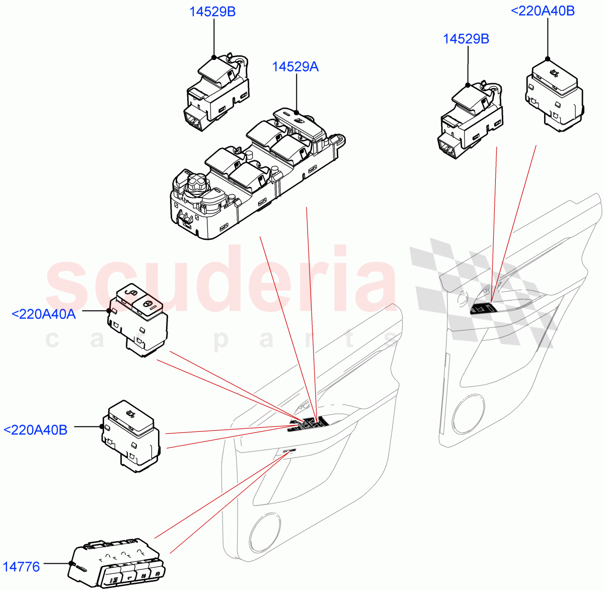 Switches (Door) (Itatiaia (Brazil)) of Land Rover Land Rover Range Rover Evoque (2019+) [2.0 Turbo Diesel]