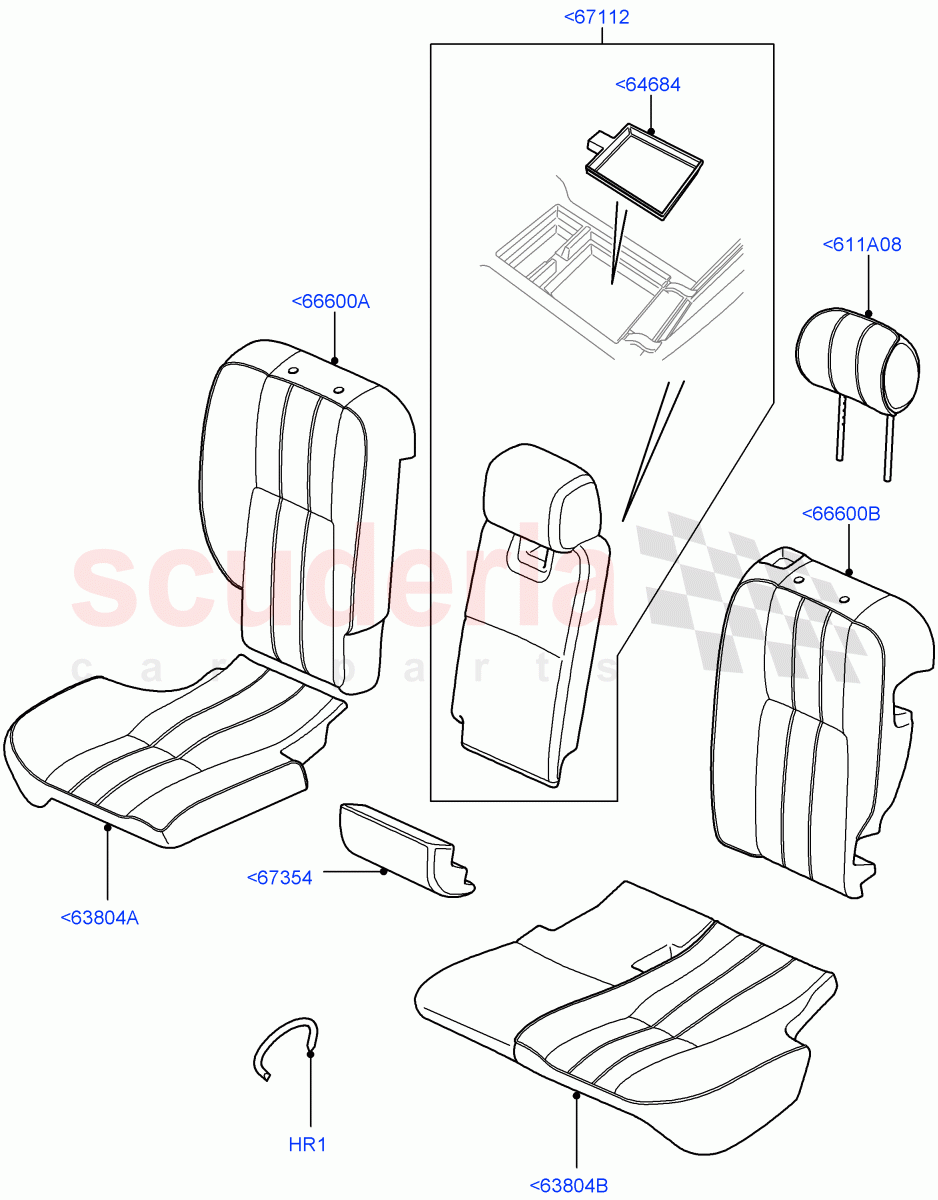 Rear Seat Covers (Oxford Leather Windsor, With Heated Seats - Front/Rear) ((V) FROMAA000001) of Land Rover Land Rover Range Rover (2010-2012) [4.4 DOHC Diesel V8 DITC]