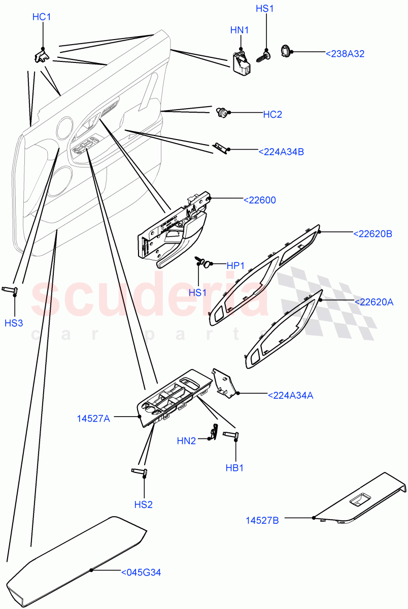 Front Door Trim Installation (Changsu (China)) ((V) FROMEG000001) of Land Rover Land Rover Range Rover Evoque (2012-2018) [2.0 Turbo Diesel]
