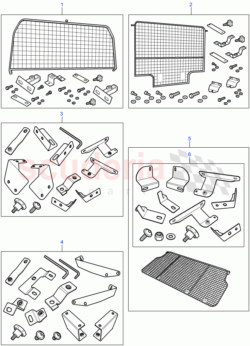 Dog Guard/Partition ((V) FROM7A000001) of Land Rover Land Rover Defender (2007-2016)