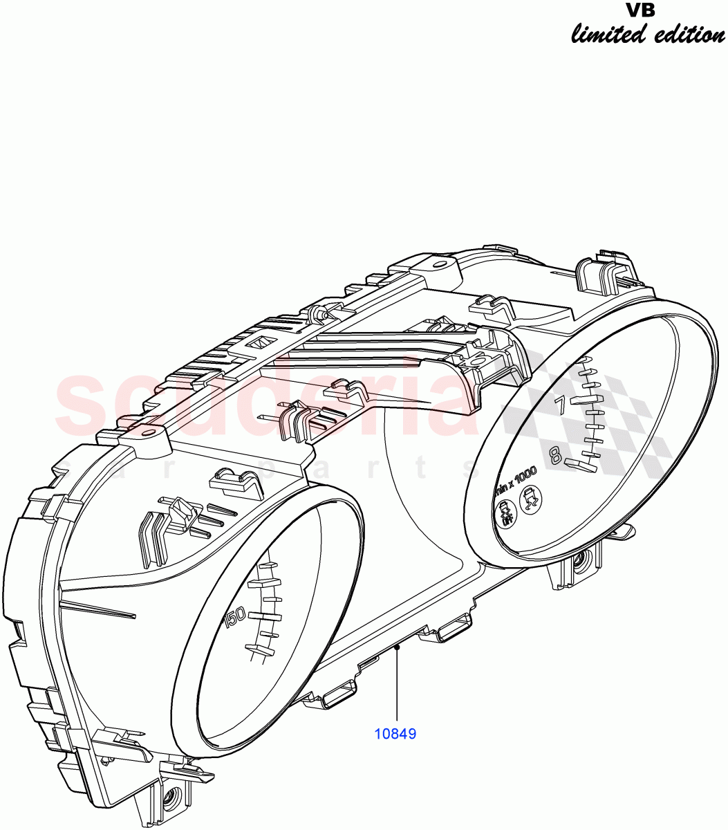 Instrument Cluster (Victoria Beckham Limited Edition, Halewood (UK)) of Land Rover Land Rover Range Rover Evoque (2012-2018) [2.0 Turbo Diesel]