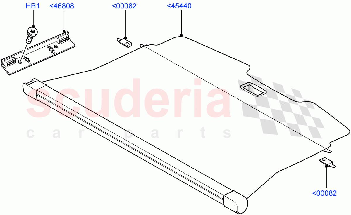 Load Compartment Trim (Package Tray) ((V) TO9A999999) of Land Rover Land Rover Range Rover Sport (2005-2009) [4.2 Petrol V8 Supercharged]