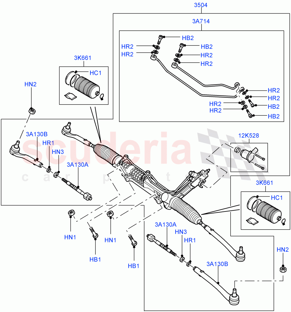 Steering Gear ((V) FROMAA000001) of Land Rover Land Rover Range Rover (2010-2012) [4.4 DOHC Diesel V8 DITC]