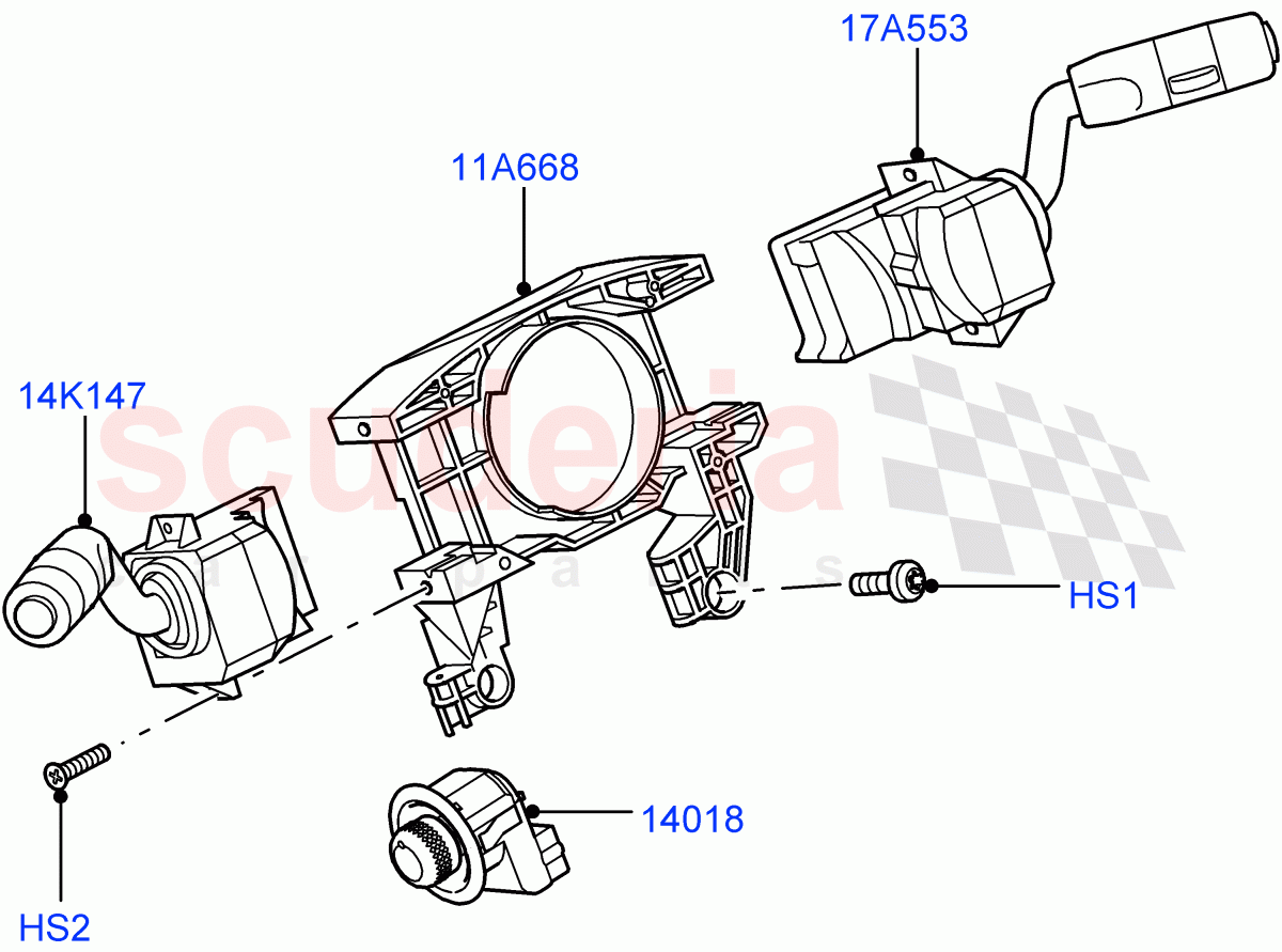 Switches (Steering Column) ((V) FROMAA000001) of Land Rover Land Rover Range Rover Sport (2010-2013) [3.0 Diesel 24V DOHC TC]