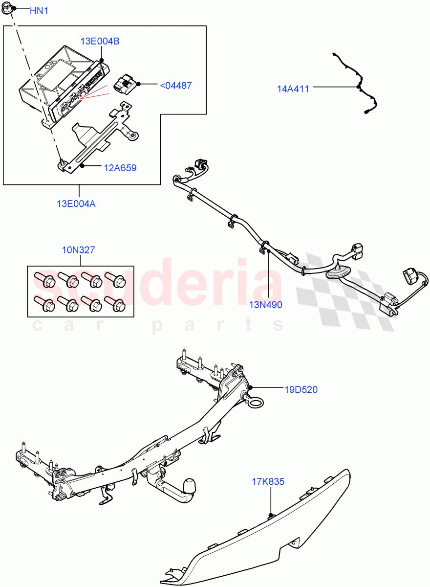 Towing Equipment (Detachable Tow Bar, Accessory) ((-) "CDN/USA", Halewood (UK)) ((V) FROMLH000001) of Land Rover Land Rover Discovery Sport (2015+) [2.0 Turbo Petrol GTDI]