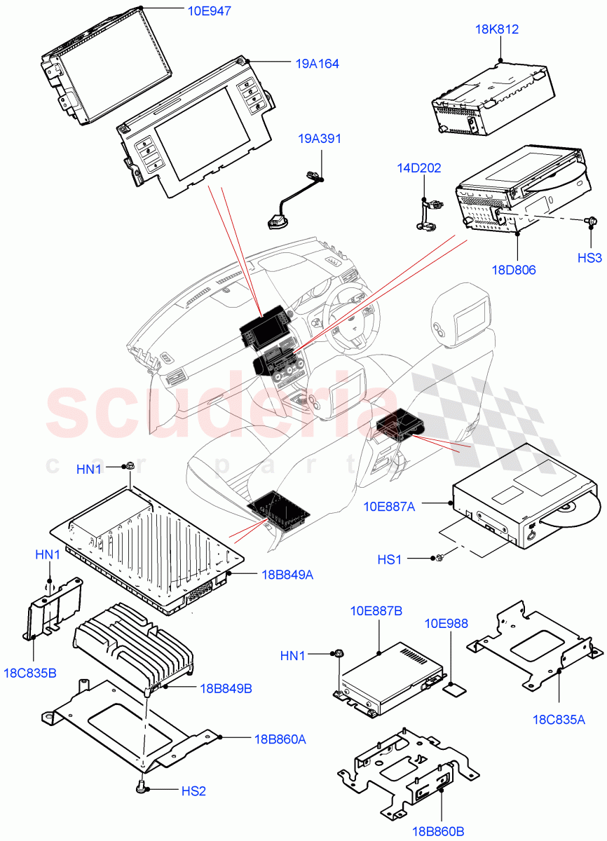 Audio Equipment - Original Fit (Halewood (UK)) ((V) TOKH999999) of Land Rover Land Rover Discovery Sport (2015+) [2.0 Turbo Petrol GTDI]