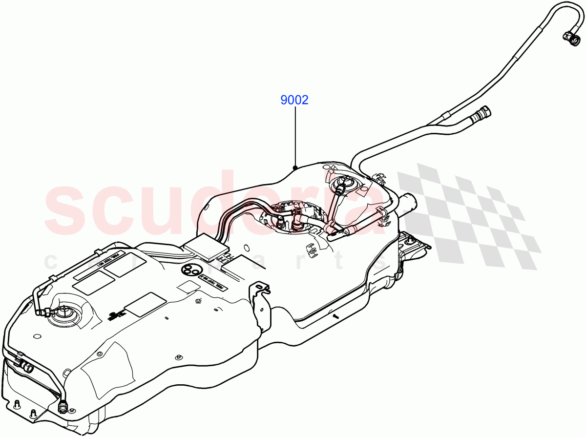 Fuel Tank & Related Parts (New Tank Assembly To Retro - Fit 2010MY Fuel Tank To Pre 10MY Vehicles) (AJ Petrol 4.2 V8 Supercharged) of Land Rover Land Rover Range Rover Sport (2005-2009) [4.2 Petrol V8 Supercharged]