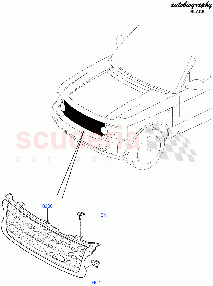 Radiator Grille And Front Bumper (Autobiography Black LE) ((V) FROMAA313069) of Land Rover Land Rover Range Rover (2010-2012) [5.0 OHC SGDI SC V8 Petrol]