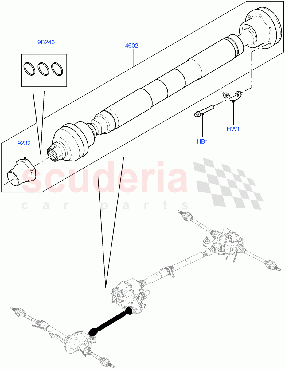 Drive Shaft - Front Axle Drive (Propshaft) of Land Rover Land Rover Range Rover Sport (2014+) [3.0 DOHC GDI SC V6 Petrol]
