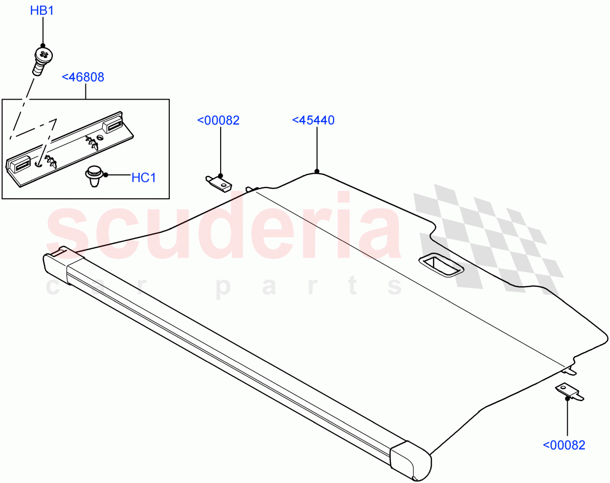 Load Compartment Trim (Package Tray) ((V) FROMAA000001) of Land Rover Land Rover Range Rover Sport (2010-2013) [5.0 OHC SGDI SC V8 Petrol]