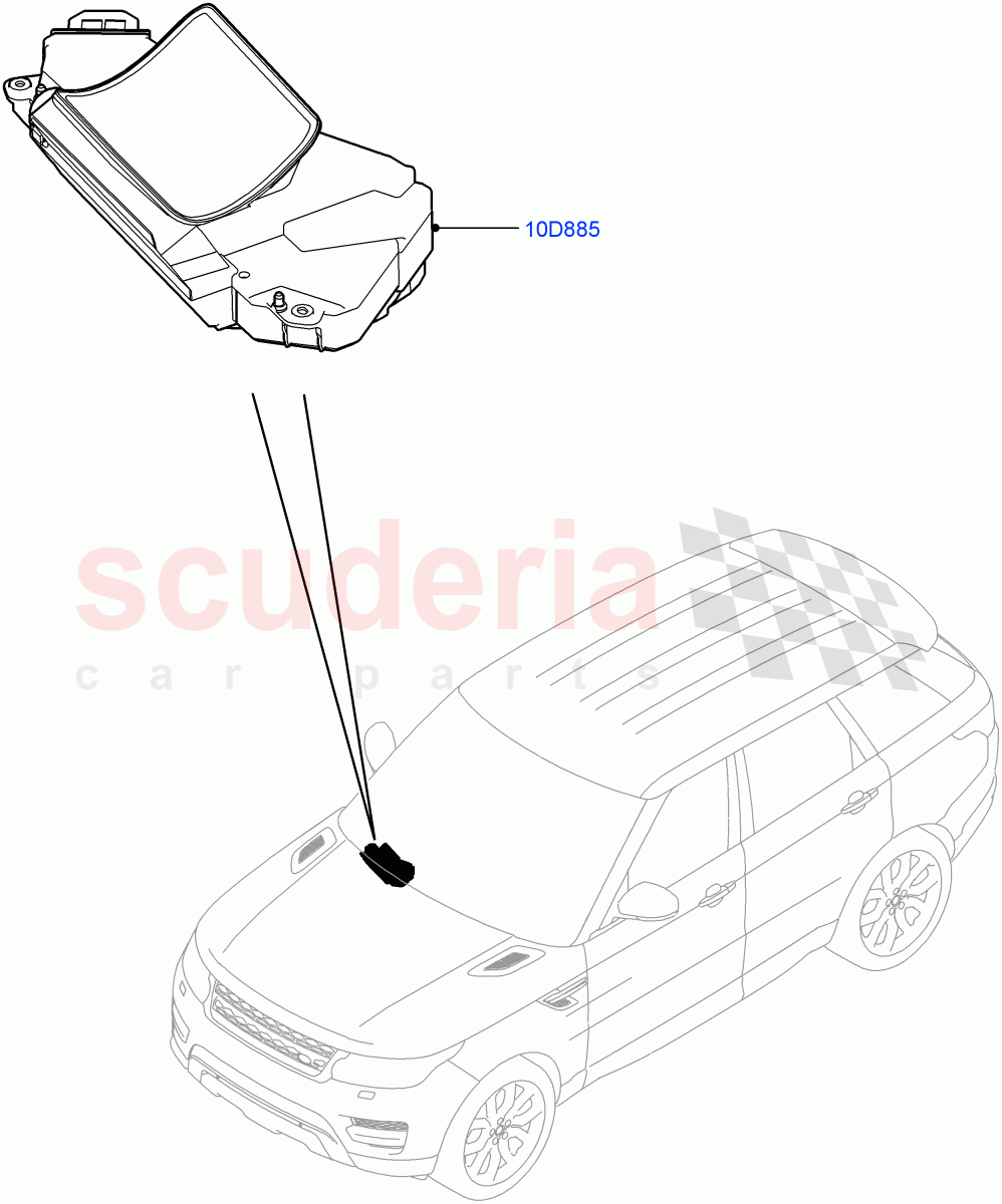 Head Up Display Module (Head Up Display) ((V) FROMFA000001) of Land Rover Land Rover Range Rover Sport (2014+) [2.0 Turbo Petrol GTDI]