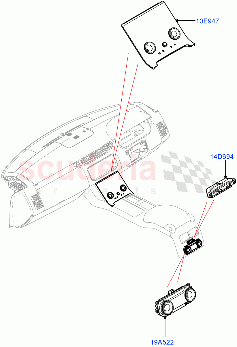 Heater & Air Conditioning Controls ((V) FROMJA000001) of Land Rover Land Rover Range Rover Sport (2014+) [2.0 Turbo Petrol GTDI]