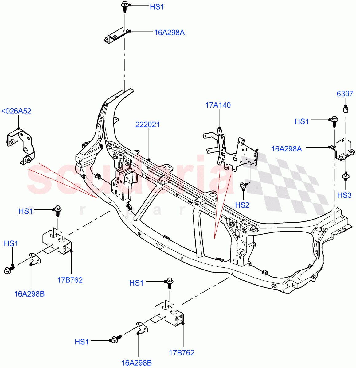 Front Panels, Aprons & Side Members (Front Panel) of Land Rover Land Rover Range Rover Sport (2014+) [5.0 OHC SGDI SC V8 Petrol]