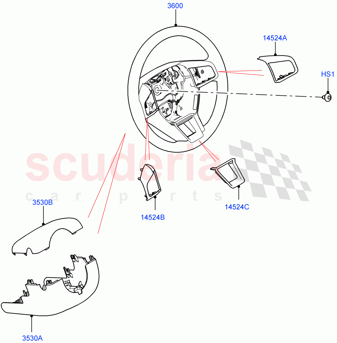 Steering Wheel (Itatiaia (Brazil)) ((V) FROMGT000001) of Land Rover Land Rover Discovery Sport (2015+) [2.0 Turbo Diesel]