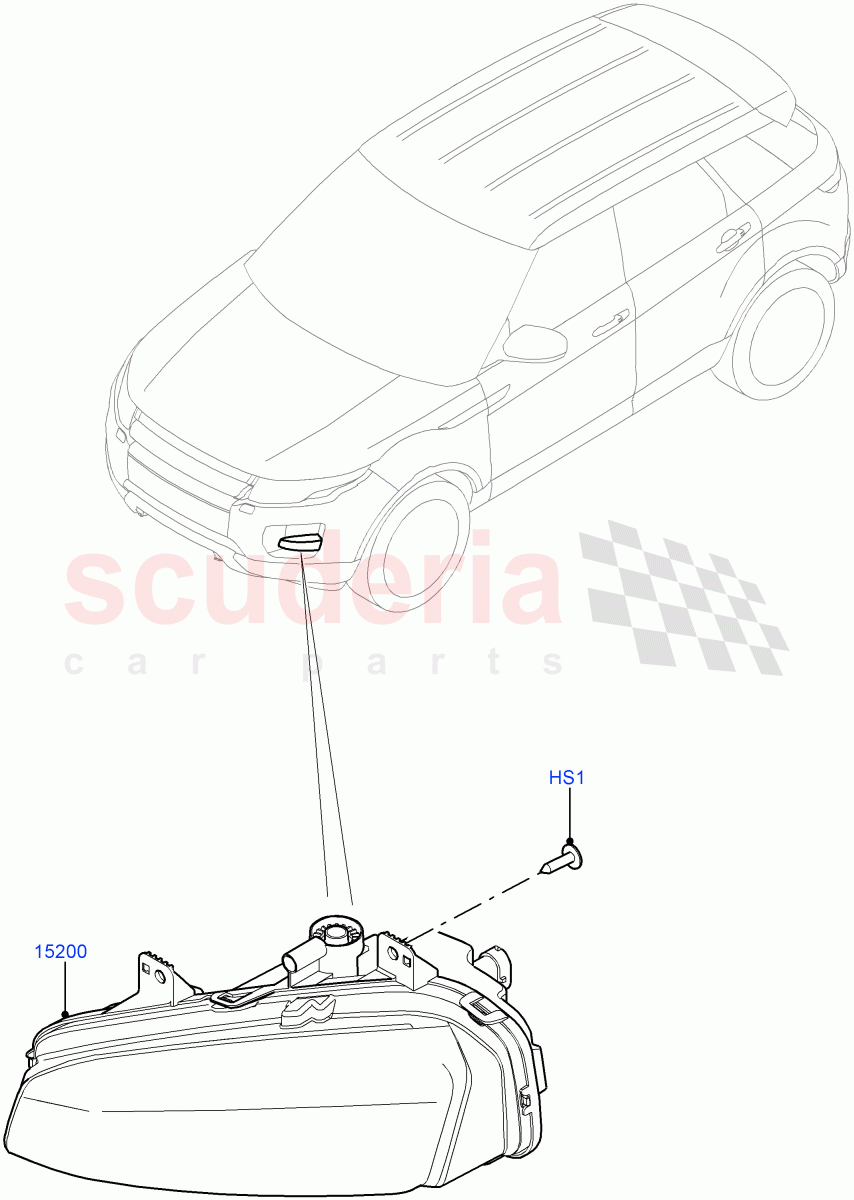 Front Fog Lamps (Changsu (China), With Front Fog Lamps, With Smoked Front Fog Lamps) ((V) FROMEG000001) of Land Rover Land Rover Range Rover Evoque (2012-2018) [2.0 Turbo Diesel]