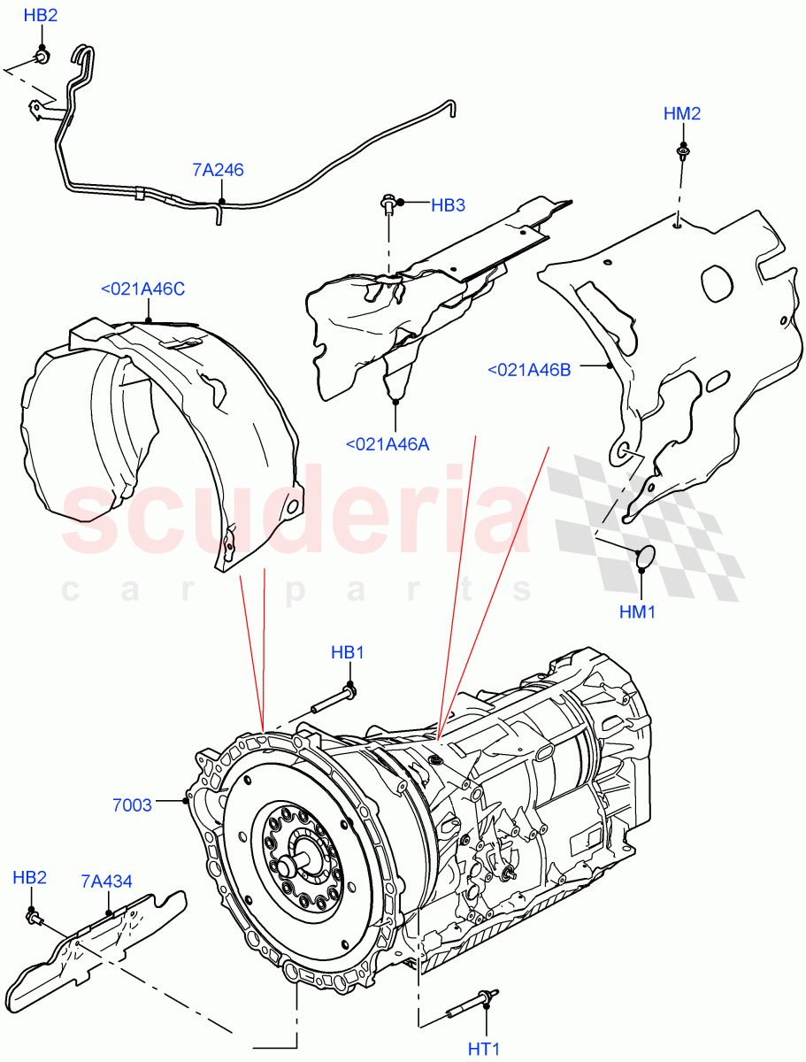 Auto Trans Assy & Speedometer Drive (Solihull Plant Build) (2.0L I4 DSL MID DOHC AJ200, 8 Speed Auto Trans ZF 8HP45, 2.0L I4 Mid DOHC AJ200 Petrol, 2.0L I4 High DOHC AJ200 Petrol, 2.0L I4 DSL HIGH DOHC AJ200) ((V) FROMAA000001) of Land Rover Land Rover Discovery 5 (2017+) [2.0 Turbo Petrol AJ200P]
