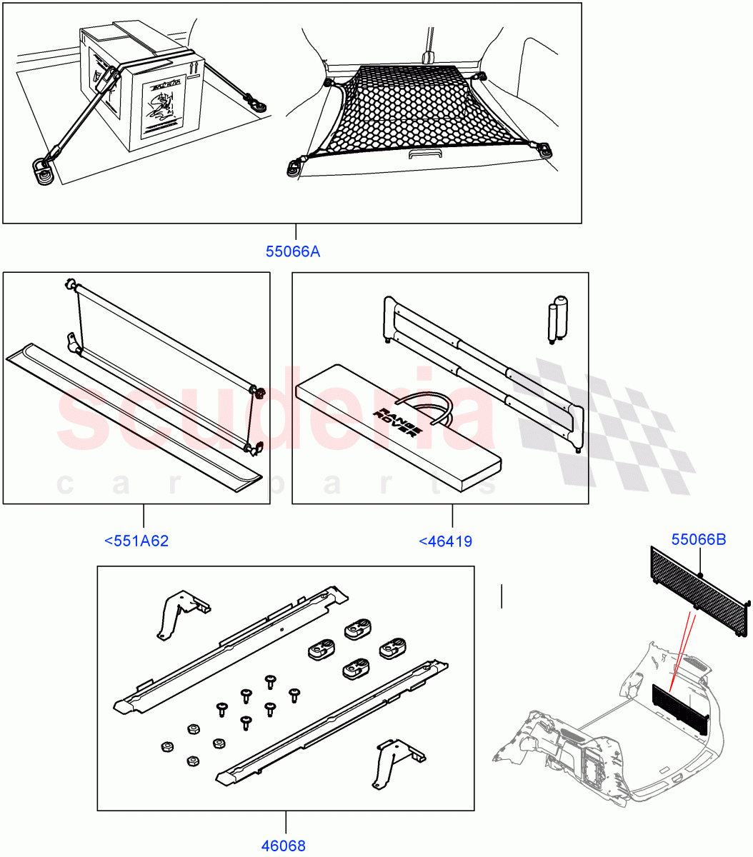 Load Retention Systems (Accessory) of Land Rover Land Rover Range Rover Sport (2014+) [5.0 OHC SGDI SC V8 Petrol]