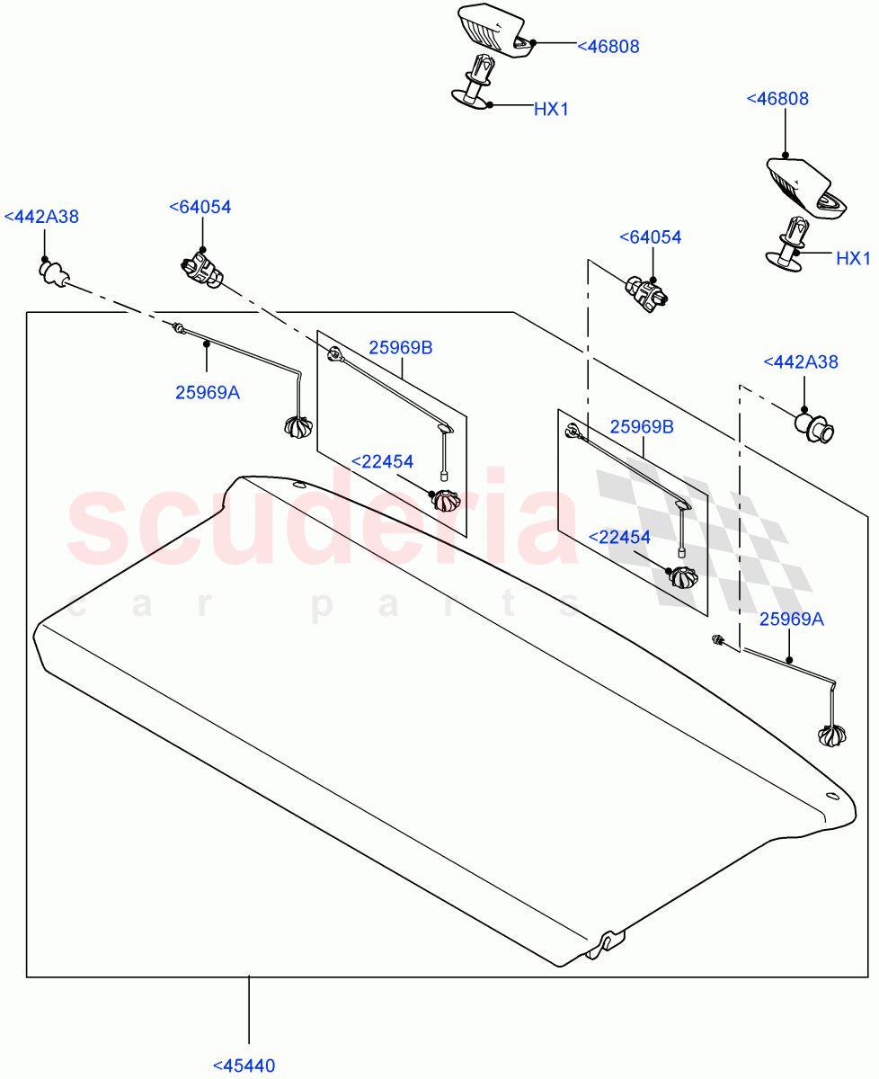 Load Compartment Trim (Package Tray) (5 Door, Itatiaia (Brazil)) ((V) FROMGT000001) of Land Rover Land Rover Range Rover Evoque (2012-2018) [2.0 Turbo Diesel]