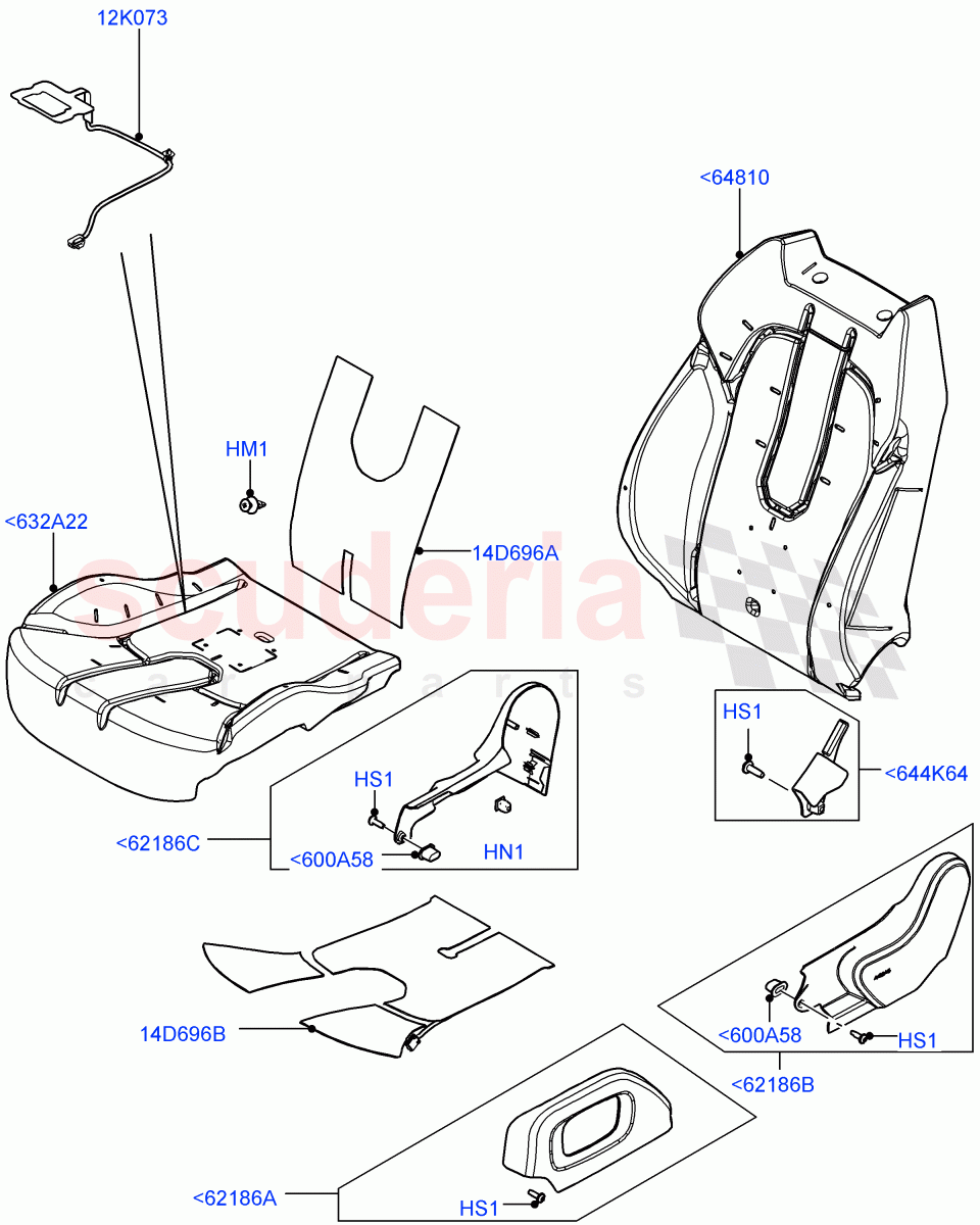 Front Seat Pads/Valances & Heating (Changsu (China), Seat - Standard) ((V) FROMEG000001, (V) TOGG134737) of Land Rover Land Rover Range Rover Evoque (2012-2018) [2.0 Turbo Petrol GTDI]