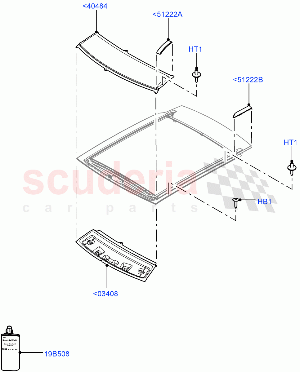 Roof - Sheet Metal (With Roof Conversion-Panorama Roof, Itatiaia (Brazil)) ((V) FROMGT000001) of Land Rover Land Rover Range Rover Evoque (2012-2018) [2.0 Turbo Diesel]
