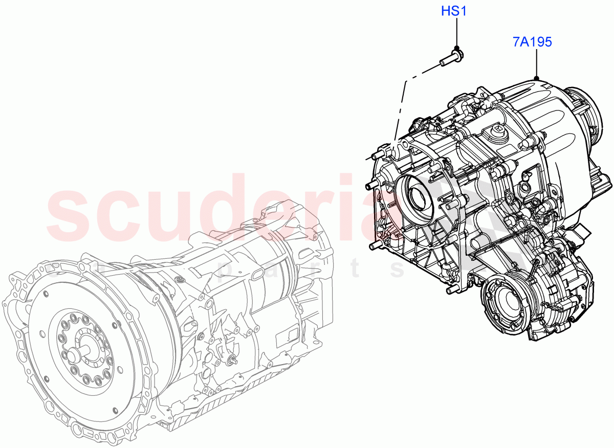 Transfer Drive Case (With 2 Spd Trans Case With Ctl Trac) of Land Rover Land Rover Range Rover (2022+) [3.0 I6 Turbo Diesel AJ20D6]