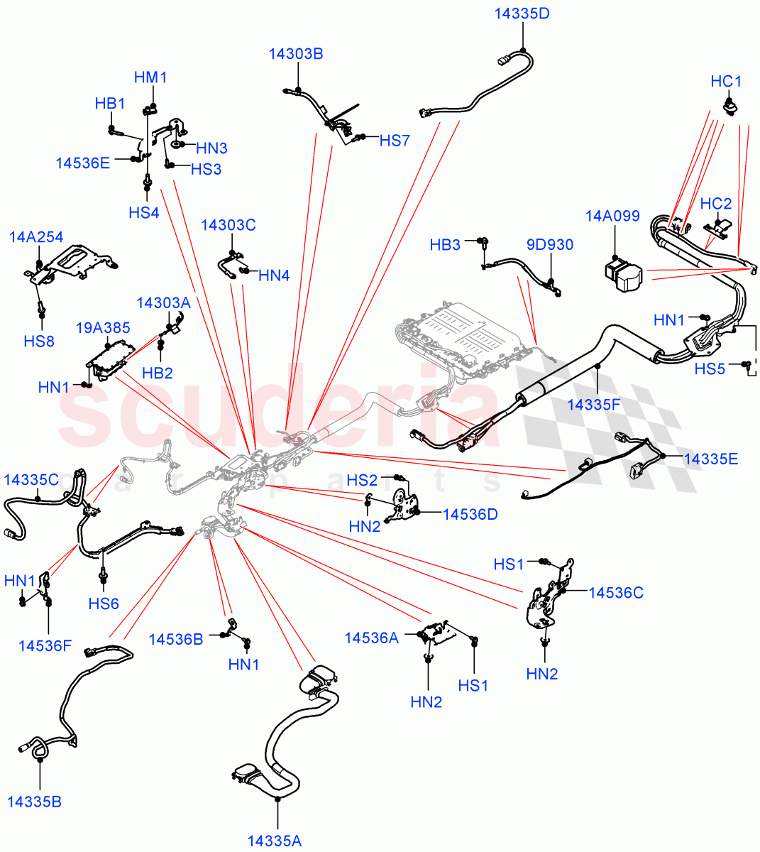 Hybrid Electrical Modules (HV Cables, HV Junction Box) (2.0L AJ200P Hi PHEV) ((V) FROMJA000001) of Land Rover Land Rover Range Rover (2012-2021) [3.0 Diesel 24V DOHC TC]